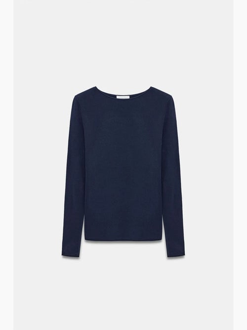 Women's maglione a coste con scollo a barca slim fit dilvin - Kiabi