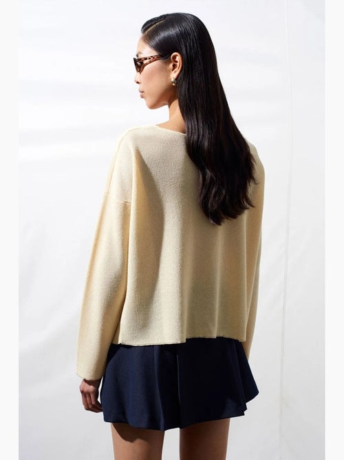 Women's maglione in maglia a coste con scollo a v dilvin - Kiabi Women's maglione in maglia a coste con scollo a v dilvin - Kiabi