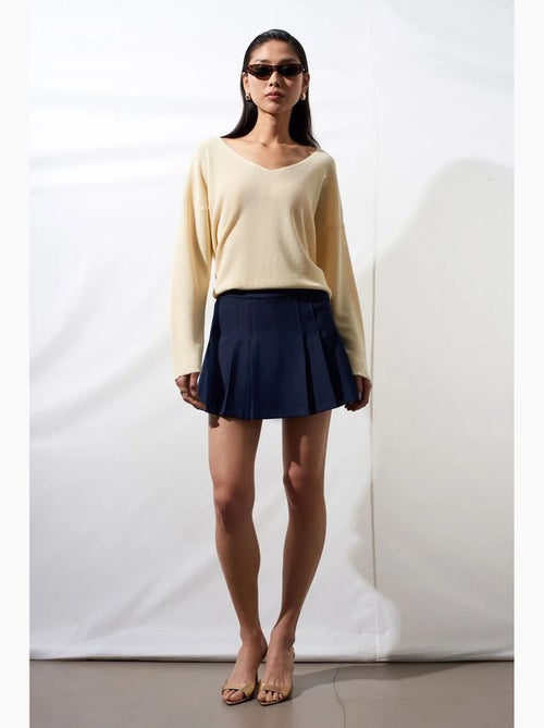 Women's maglione in maglia a coste con scollo a v dilvin - Kiabi Women's maglione in maglia a coste con scollo a v dilvin - Kiabi