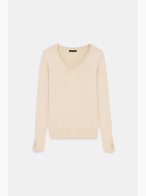 Women's maglione in maglia con scollo a v e spacchi laterali dilvin - Kiabi Women's maglione in maglia con scollo a v e spacchi laterali dilvin - Kiabi