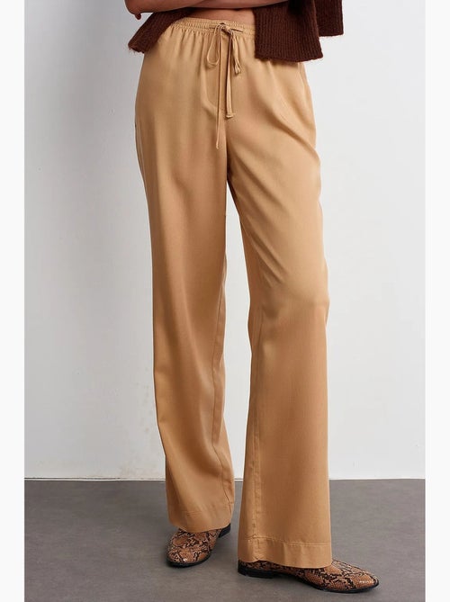 Women's pantaloni a gamba ampia in tencel dilvin - Kiabi Women's pantaloni a gamba ampia in tencel dilvin - Kiabi