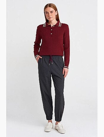 Women's pantaloni jogger in crepe di poliestere dilvin