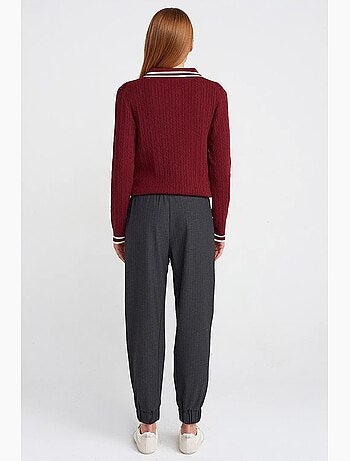 Women's pantaloni jogger in crepe di poliestere dilvin