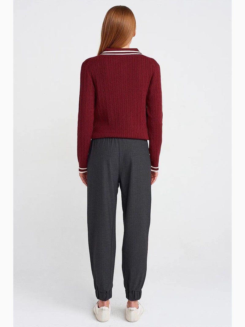 Women's pantaloni jogger in crepe di poliestere dilvin Grigio nero - Kiabi