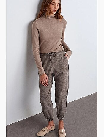 Women's pantaloni jogger in crepe di poliestere dilvin