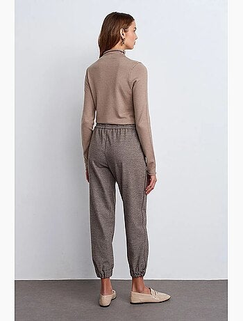 Women's pantaloni jogger in crepe di poliestere dilvin