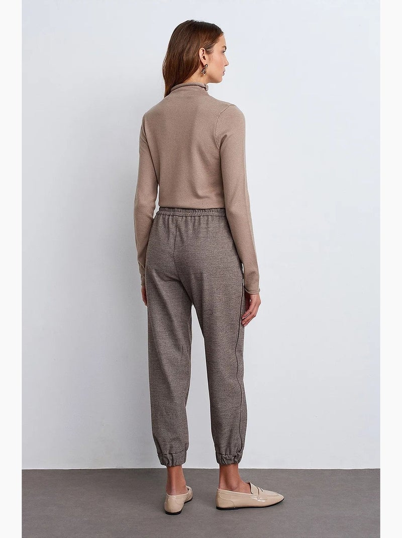 Women's pantaloni jogger in crepe di poliestere dilvin Marrone - Kiabi