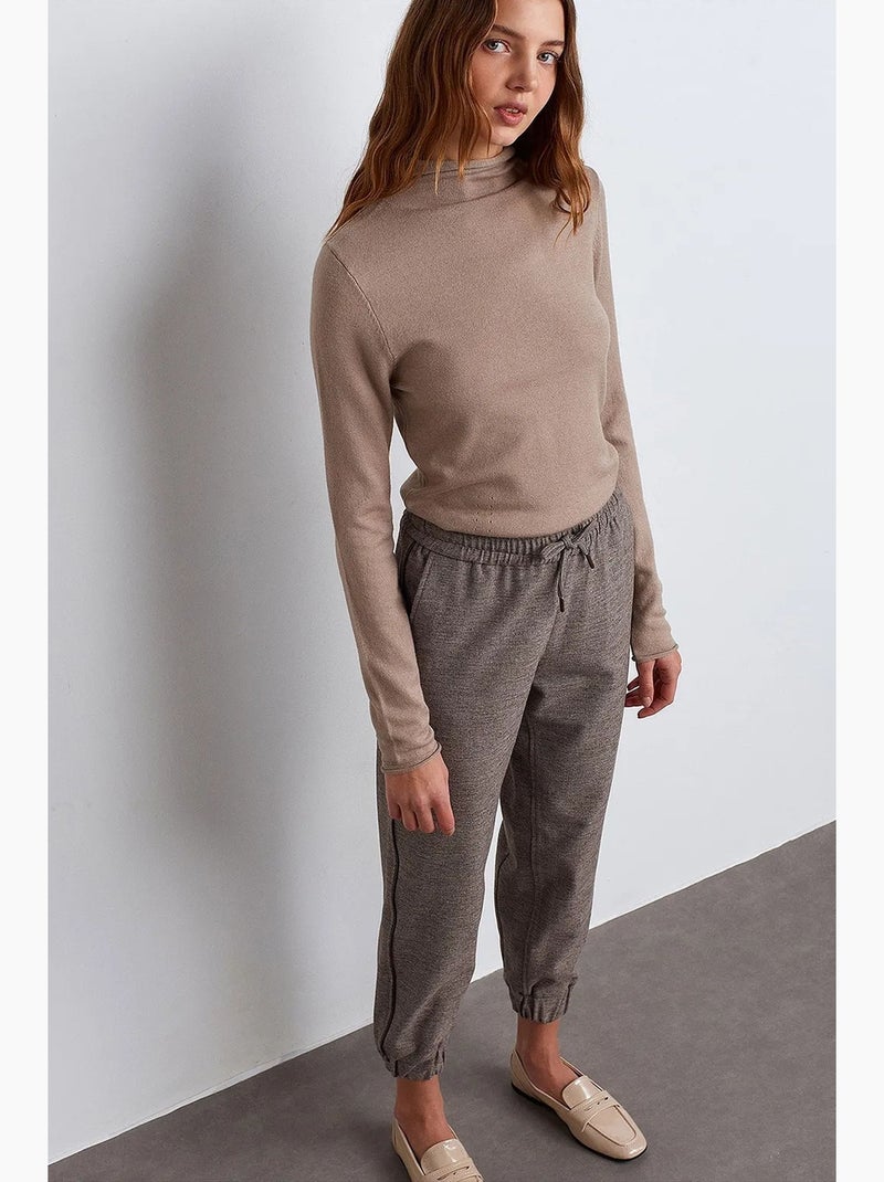Women's pantaloni jogger in crepe di poliestere dilvin Marrone - Kiabi