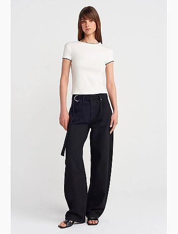 Women's t-shirt crop in cotone slim fit dilvin
