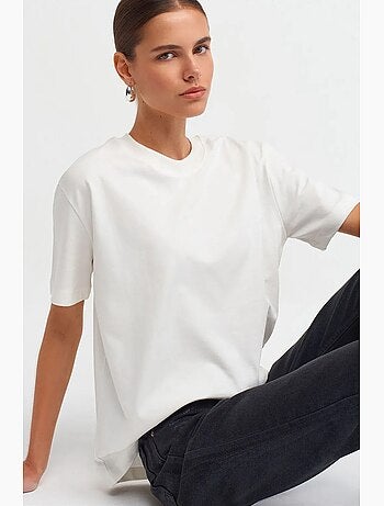 Women's t-shirt in cotone con girocollo dilvin