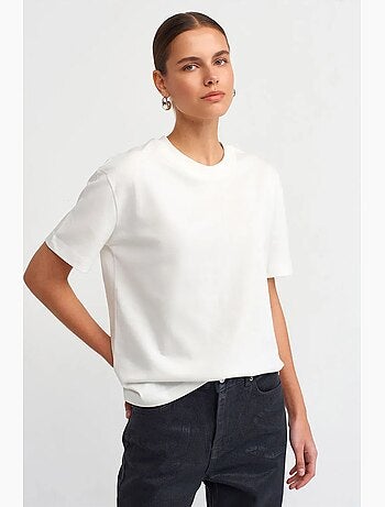 Women's t-shirt in cotone con girocollo dilvin