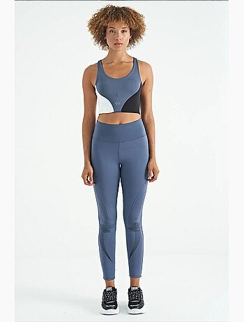 Women's top sportivo corto a blocchi di colore tommy