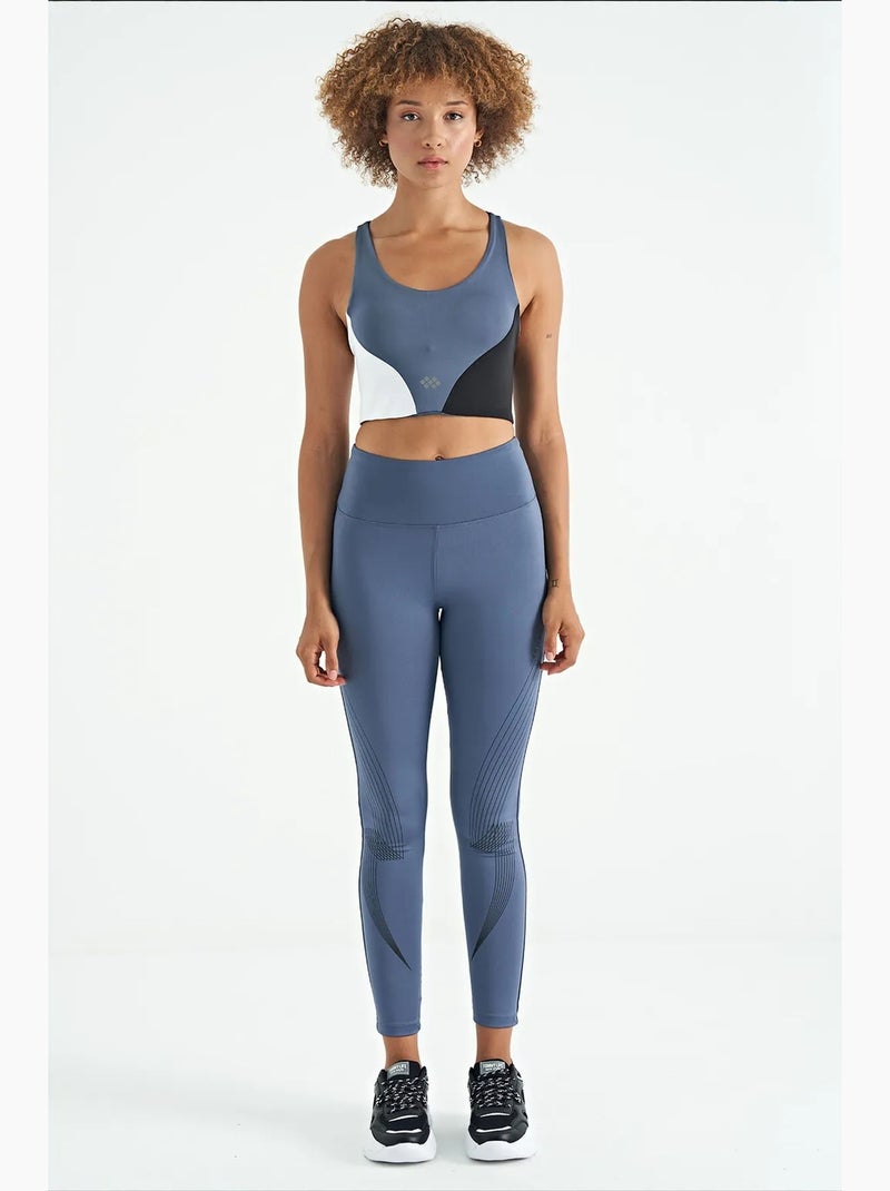 Women's top sportivo corto a blocchi di colore tommy Blu Bianco Nero - Kiabi