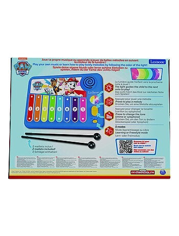 XYLOFUN Paw Patrol Xilofono elettronico con metodo di apprendimento musicale con luci