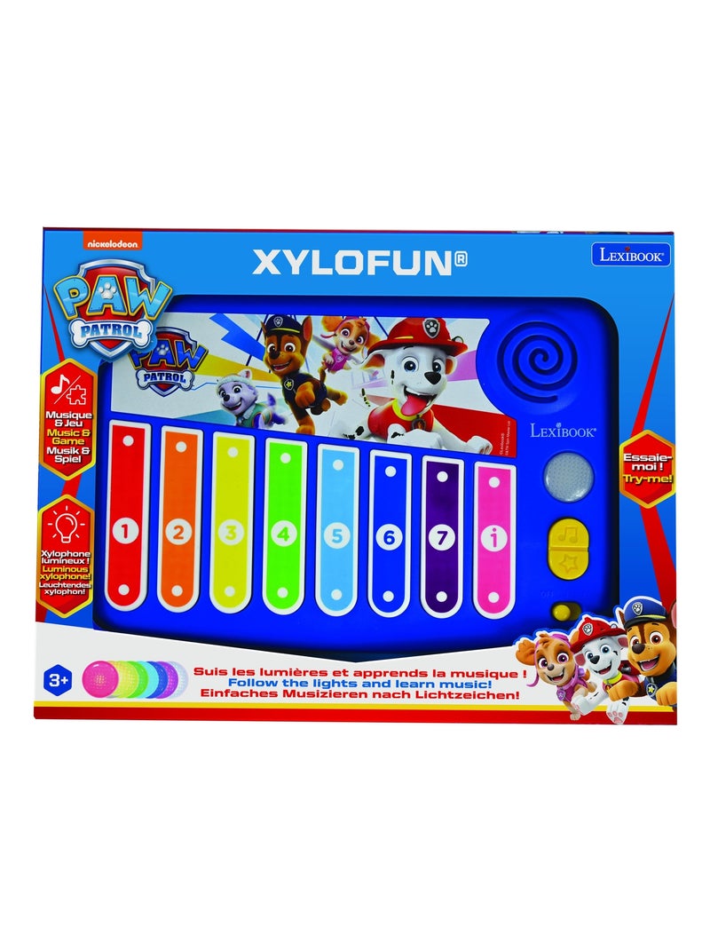 XYLOFUN Paw Patrol Xilofono elettronico con metodo di apprendimento musicale con luci Blu - Kiabi