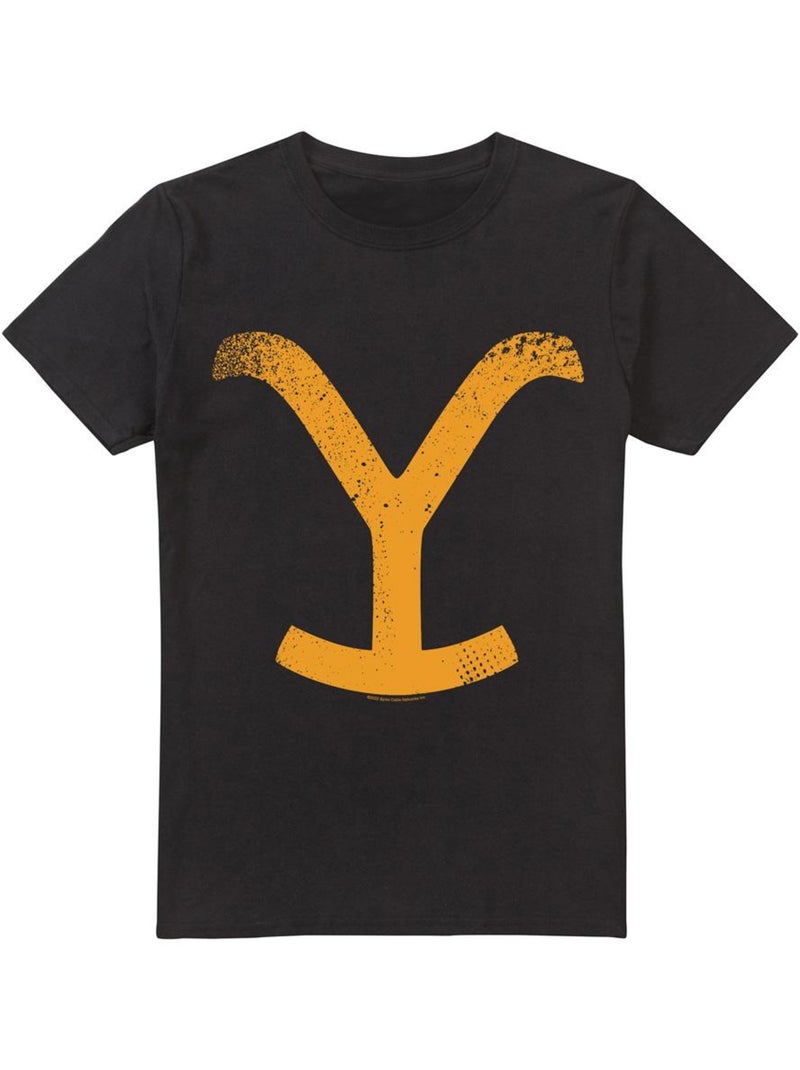 Yellowstone Large Brand Maglietta Uomo Nero - Kiabi