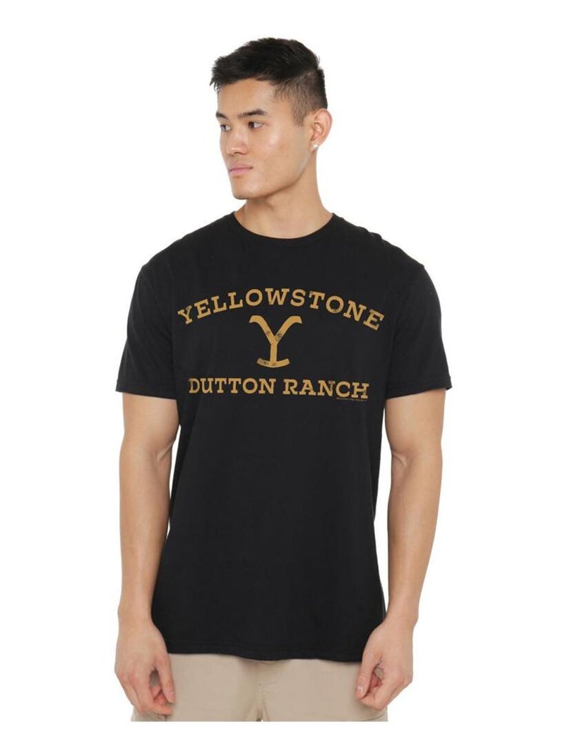 Yellowstone Maglietta Logo ad Arco Uomo Nero - Kiabi