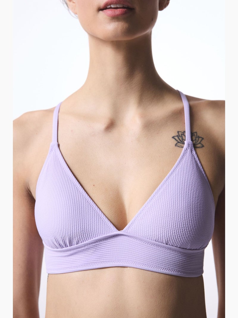 Yuna bralette bikini penti Lavanda - Kiabi
