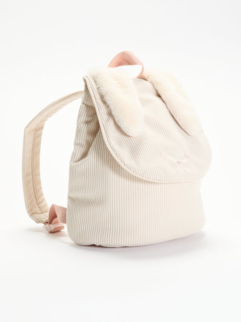Zainetto con design animale e orecchie Beige - Kiabi