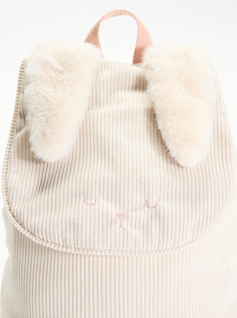 Zainetto con design animale e orecchie Beige - Kiabi