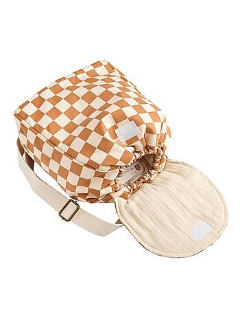 Zainetto materna in cotone con fantasia a scacchi per - SAUTHON