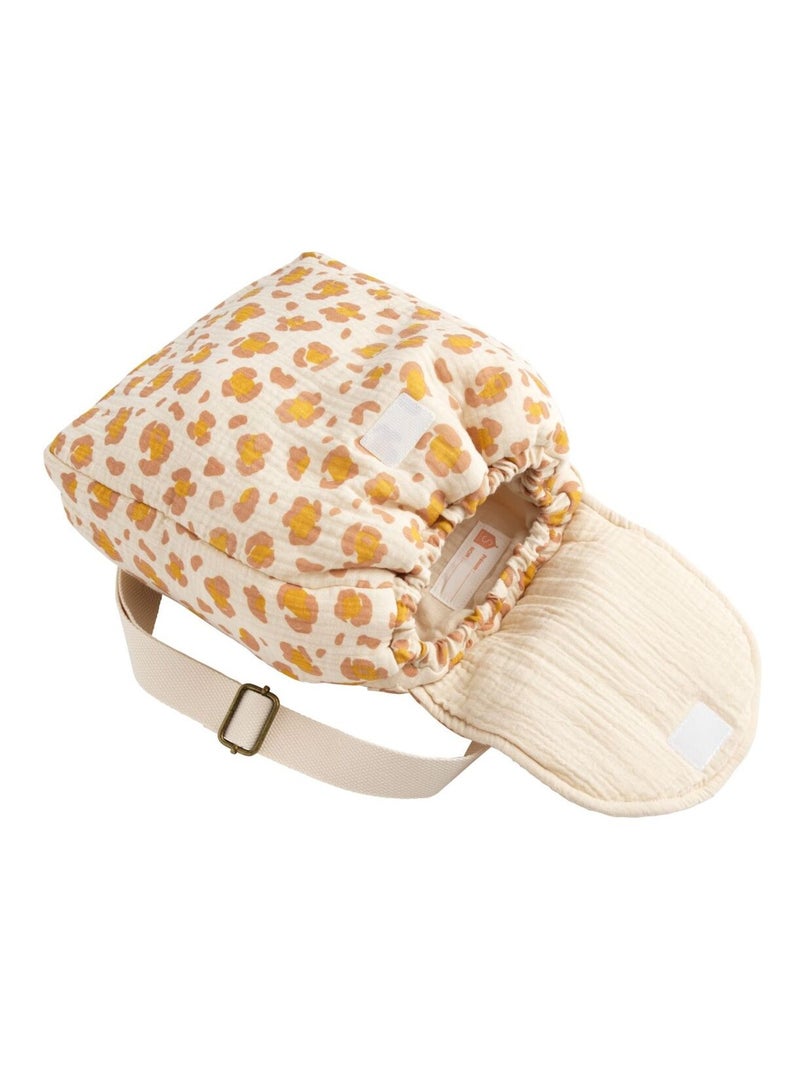 Zainetto materna in garza di cotone con stampa leopardata per - SAUTHON Beige/Rosa - Kiabi