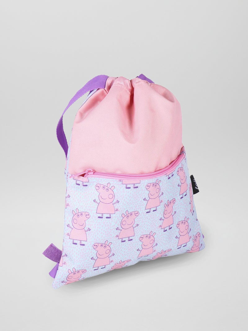 Zainetto tipo sacca 'Peppa Pig' rosa/blu - Kiabi