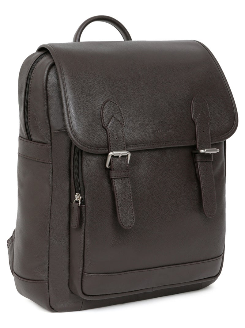 Zaino - 13" & a4 - pelle confort hexagona Marrone scuro - Kiabi