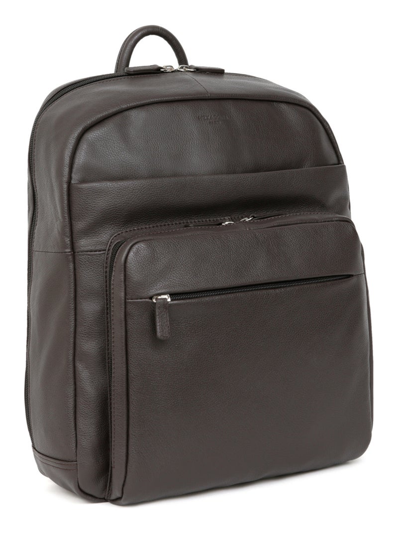 Zaino - 13" & a4 - pelle confort hexagona Marrone scuro - Kiabi