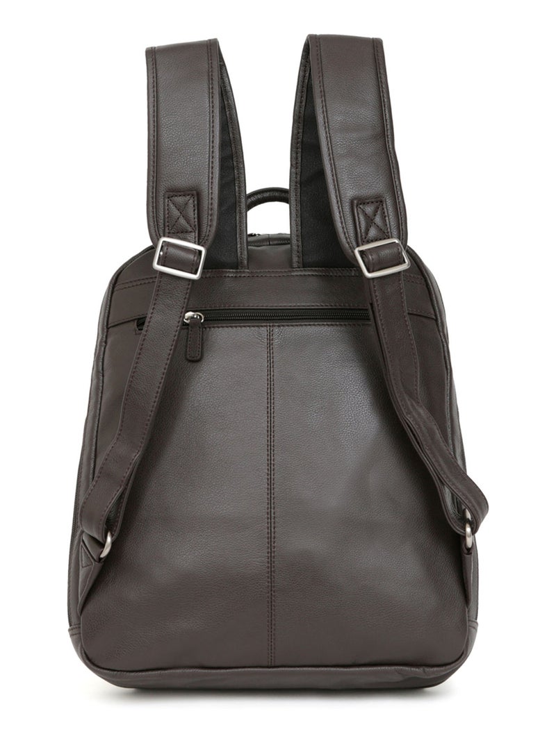 Zaino - 13" & a4 - pelle confort hexagona Marrone scuro - Kiabi