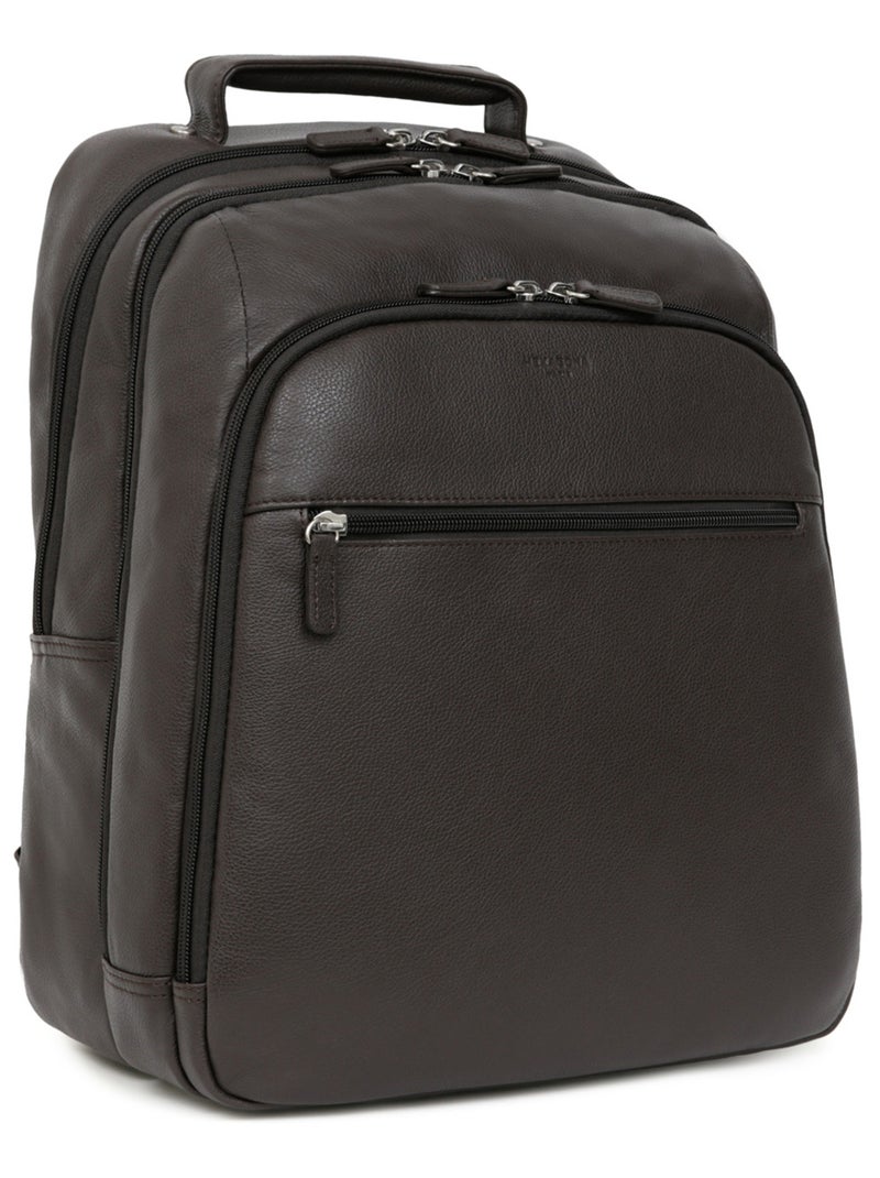 Zaino - 13" & a4 - pelle confort hexagona Marrone scuro - Kiabi