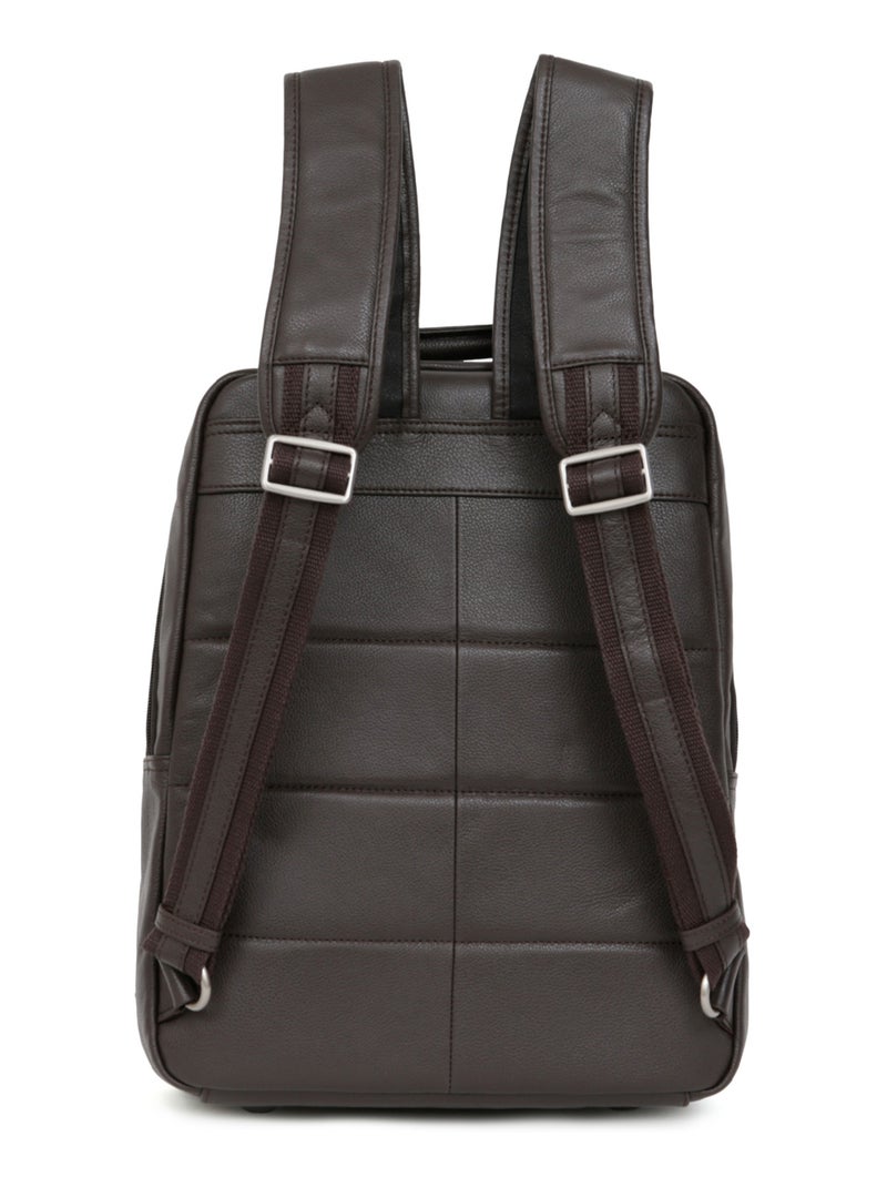 Zaino - 13" & a4 - pelle confort hexagona Marrone scuro - Kiabi