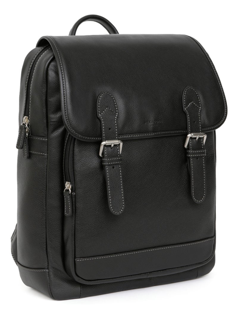Zaino - 13" & A4 - Pelle CONFORT Nero - Kiabi
