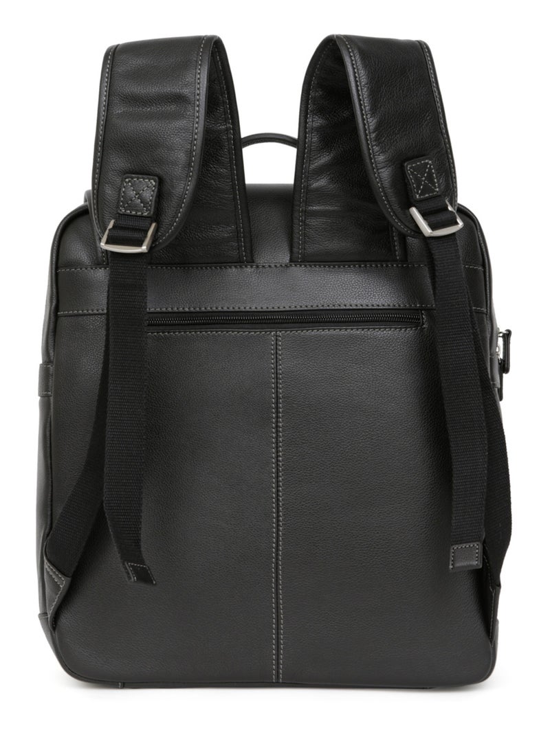 Zaino - 13" & A4 - Pelle CONFORT Nero - Kiabi