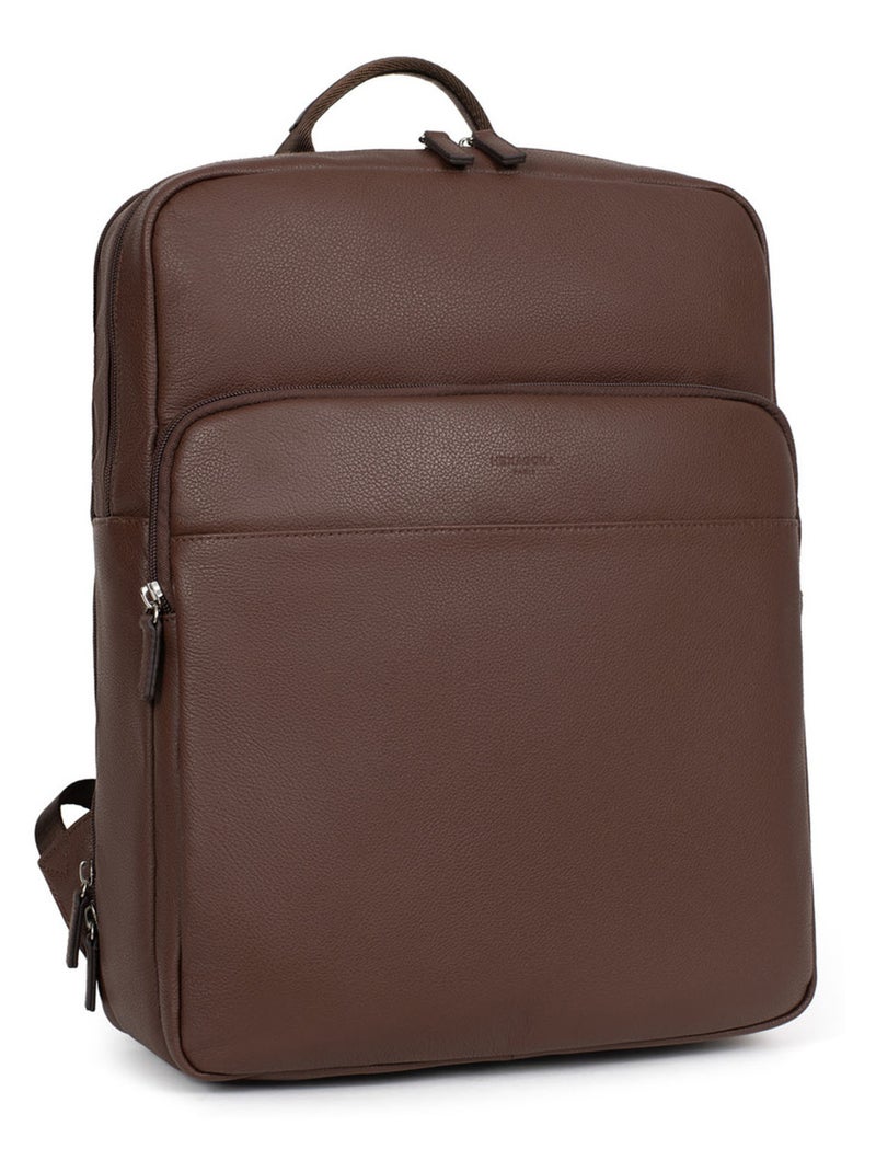 Zaino - 15" & tablet & a4 - pelle confort hexagona Marrone cioccolato - Kiabi