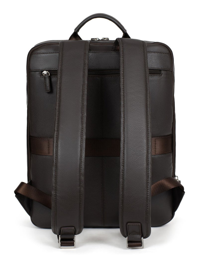 Zaino - 15" & tablet & a4 - pelle confort hexagona Marrone scuro - Kiabi