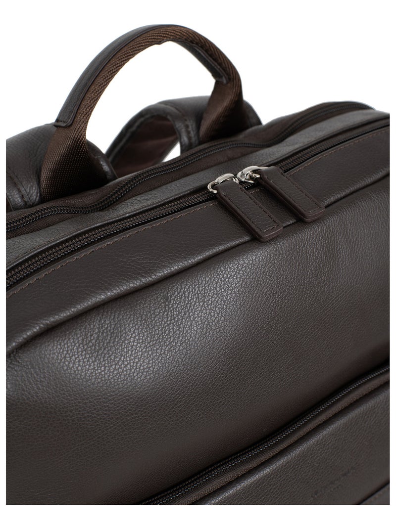 Zaino - 15" & tablet & a4 - pelle confort hexagona Marrone scuro - Kiabi
