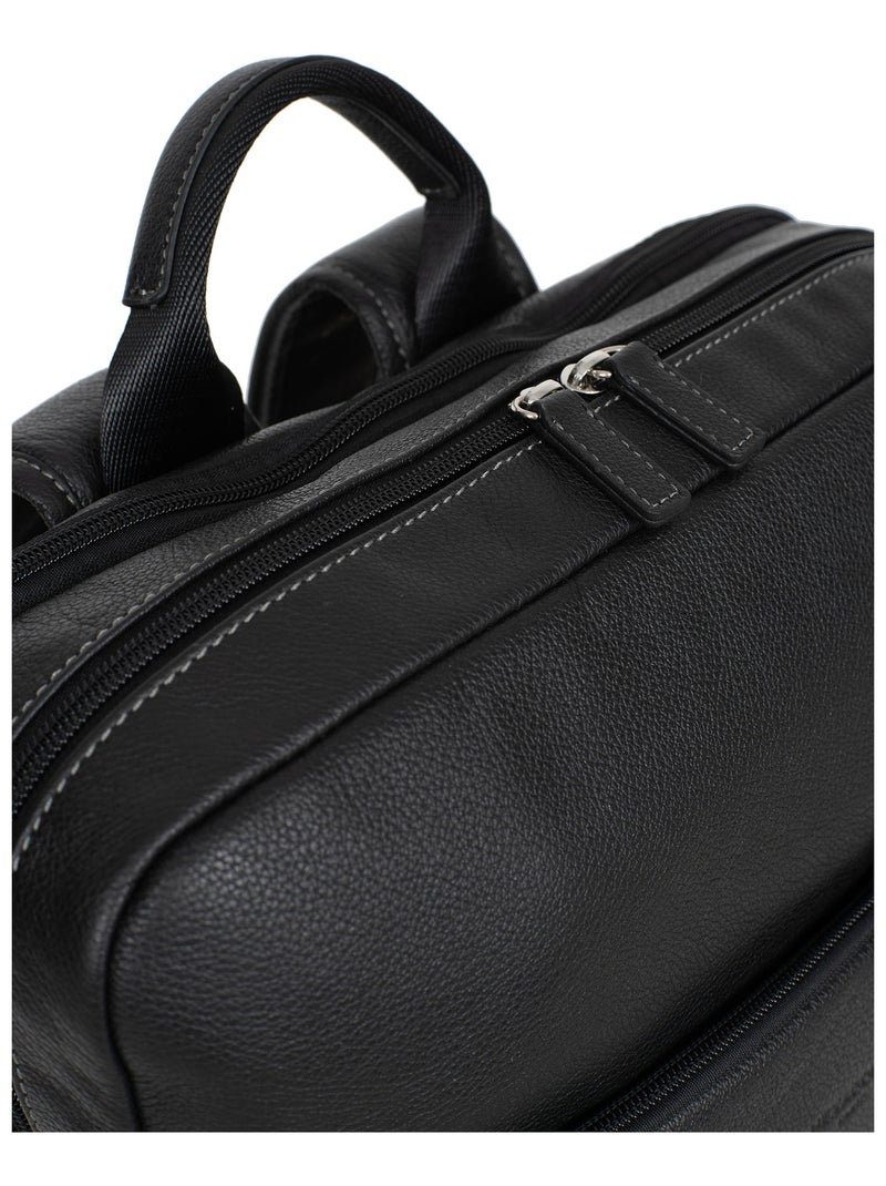 Zaino - 15" & tablet & a4 - pelle confort hexagona Nero - Kiabi