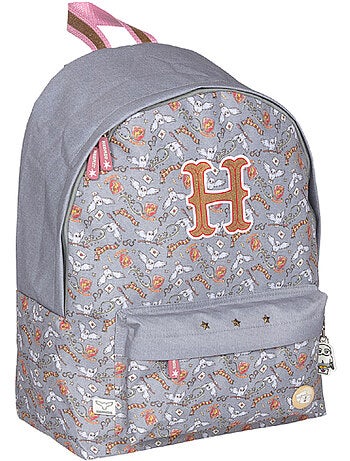 Zaino bambina 1 scomparto HARRY POTTER Hedwig grigio stampato