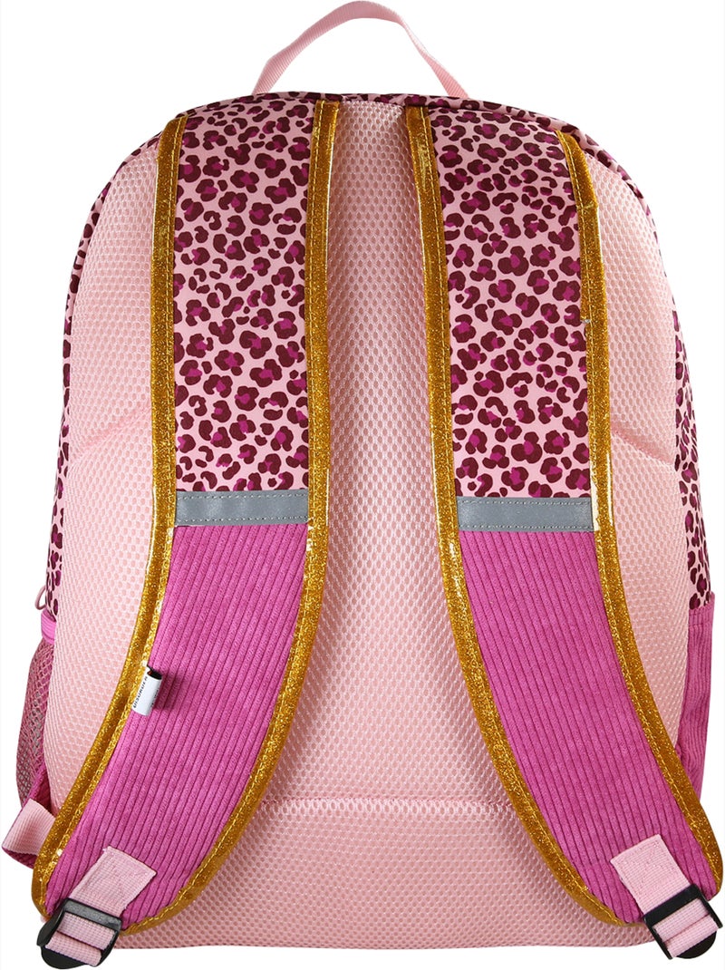 Zaino bambina French Disorder in velluto 2 scomparti motivo leopardato rosa Multicolore - Kiabi