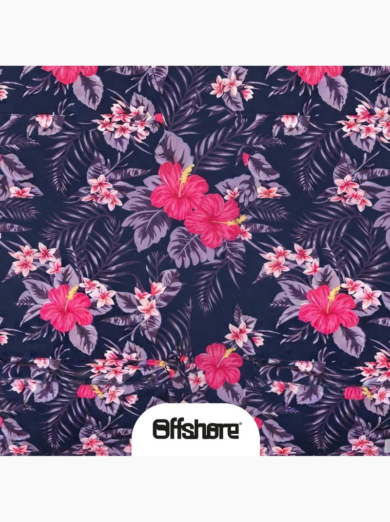 Zaino bambina Offshore viola floreale 1 scomparto Blu marino - Kiabi