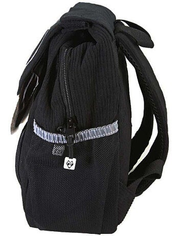 Zaino bambina scuola dell'infanzia pol fox panda reversibile - nero e bianco