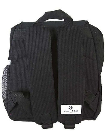 Zaino bambina scuola dell'infanzia pol fox panda reversibile - nero e bianco