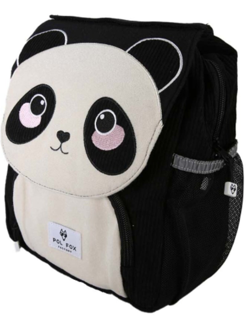 Zaino bambina scuola dell'infanzia pol fox panda reversibile - nero e bianco Nero - Kiabi