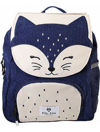 Zaino bambino POL FOX FOXY reversibile 1 scomparto blu scuola materna