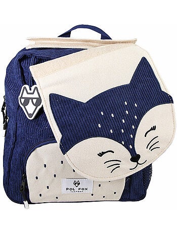 Zaino bambino POL FOX FOXY reversibile 1 scomparto blu scuola materna