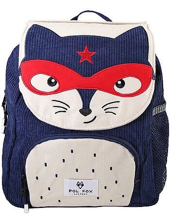 Zaino bambino POL FOX FOXY reversibile 1 scomparto blu scuola materna