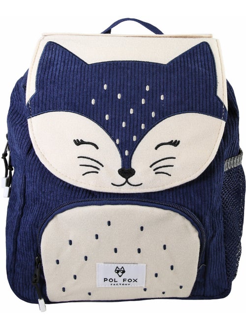 Zaino bambino POL FOX FOXY reversibile 1 scomparto blu scuola materna - Kiabi