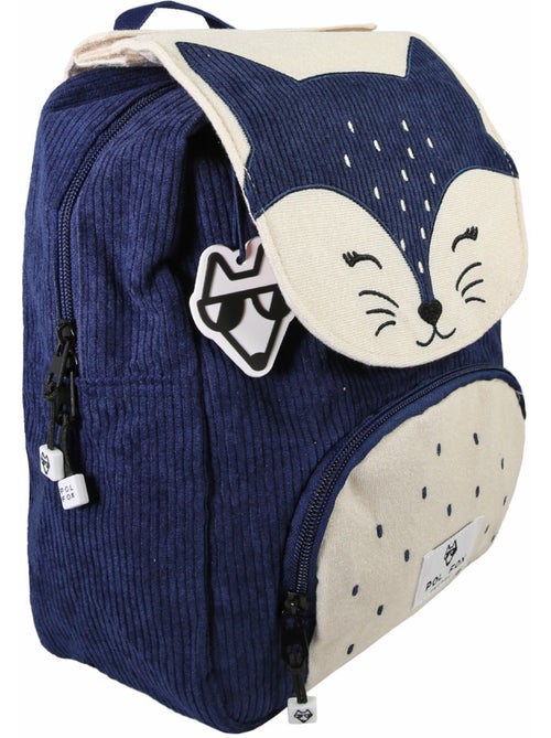 Zaino bambino POL FOX FOXY reversibile 1 scomparto blu scuola materna - Kiabi