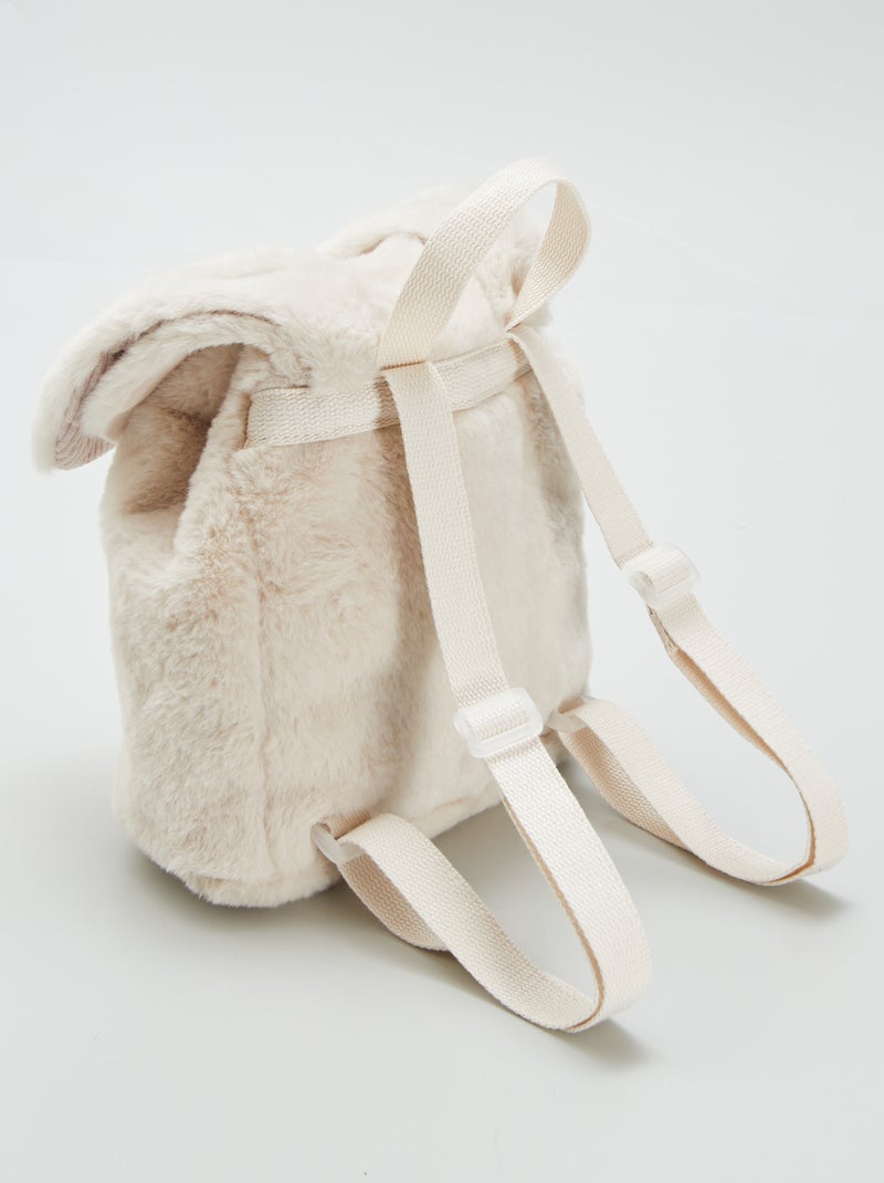 Zaino con animazione 'coniglio' morbidissimo BEIGE - Kiabi